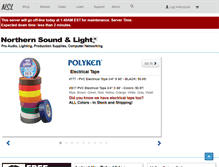 Tablet Screenshot of northernsoundandlight.com